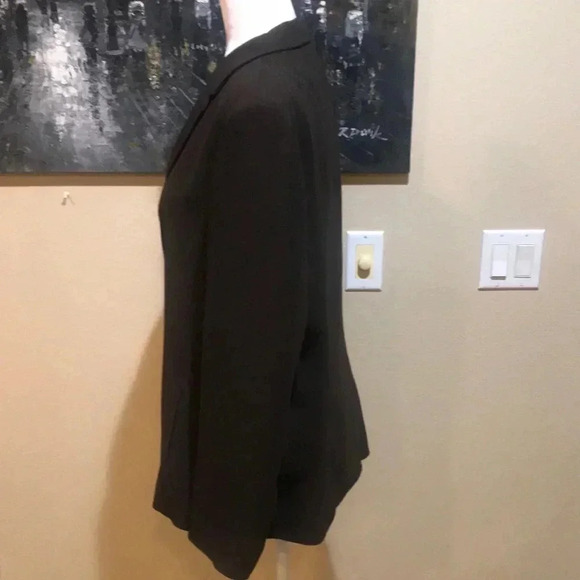 Anne Klein Brown Button Front Blazer with Pockets - Picture 4 of 9